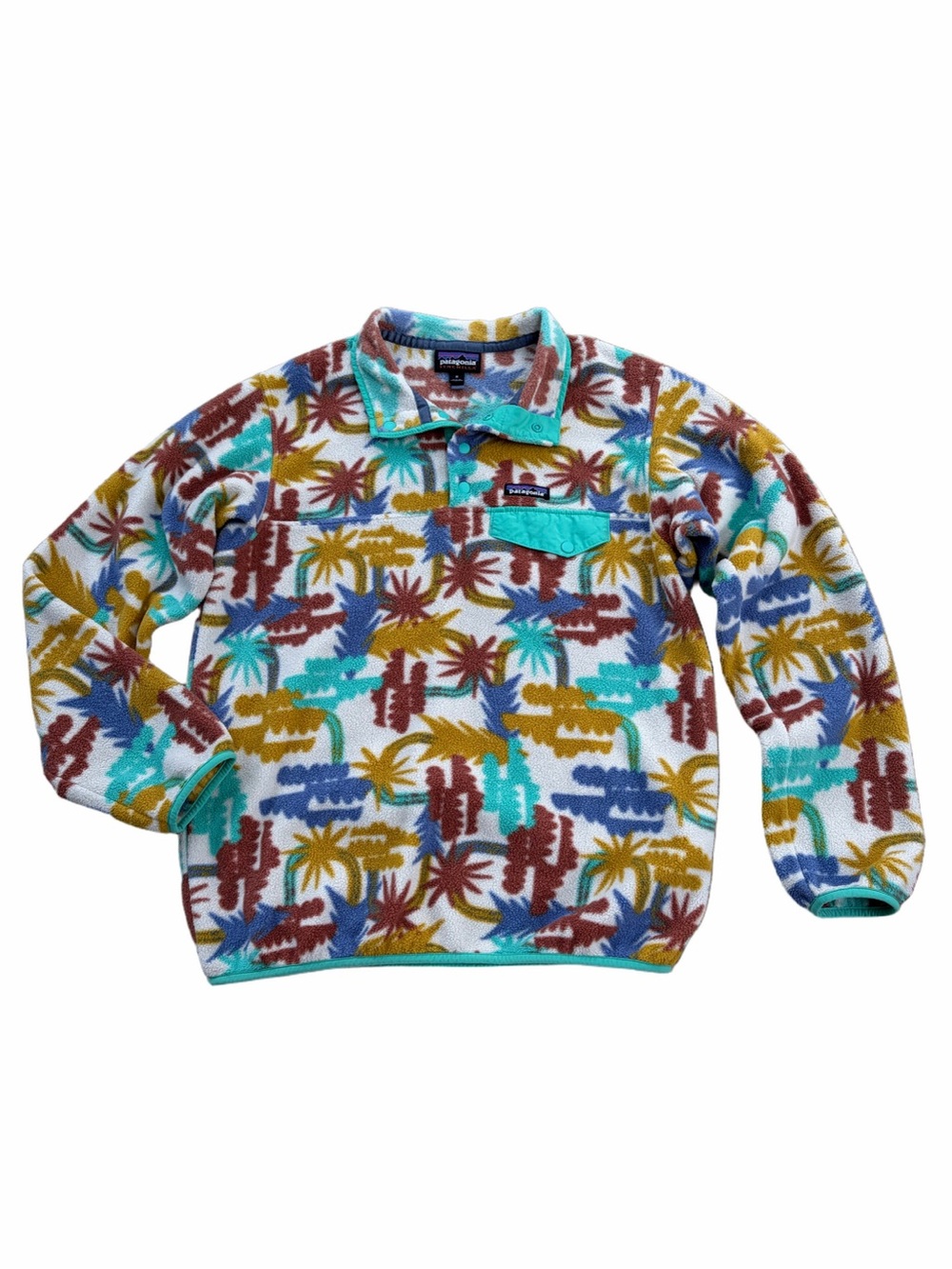 Patagonia Women's Medium Synchilla® Snap-T® Fleece Pullover Teal Tree Connection
